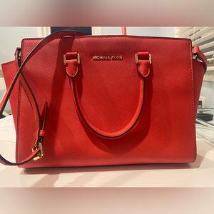 Michael Kors large crossbody bag, red, used for 6 months